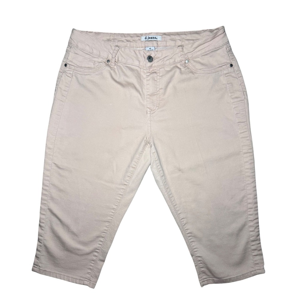 d.jeans Capri Pants Women Size 12 Blush Pink Stretch